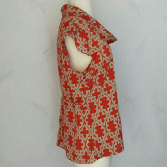 Banana Republic Petite Geometric Print Blouse PL - Picture 3 of 10